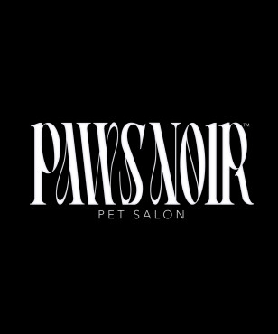 Paws Noir Pet Salon Logo